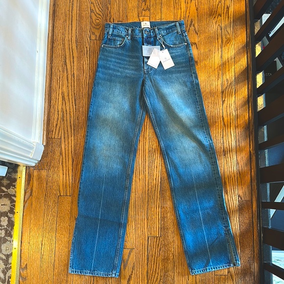 Anine Bing Denim - Anime Bing Denim 27 Roy Mid Rise Relaxed Straight Leg